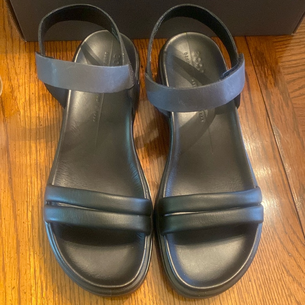 Black Ecco Sandals Size 6-6.5